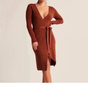 Abercrombie midi wrap sweater dress